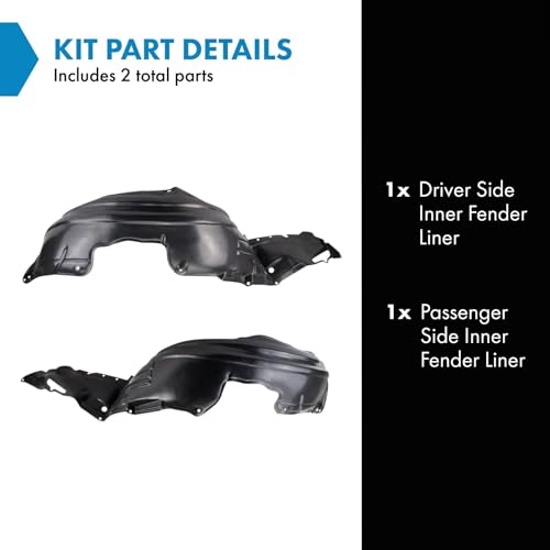 Image of TRQ Inner Fender Liner Set Compatible with 1994-1999 Toyota Celica TO1248120 TO1249120