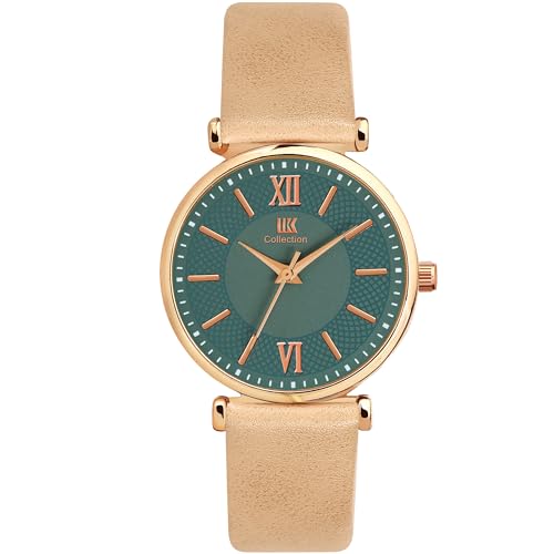 Image of IIK COLLECTION Watches for Women Round Dial |Analogue Quartz Movemnet Ladies Watch|Long Battery Life|Leather Bracelet Strap|Buckle Lock Clasp Safety Watches for Girls