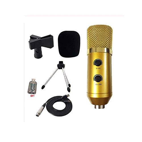 Microphone USB pour chanter sur PC avec support de table anti-bruit