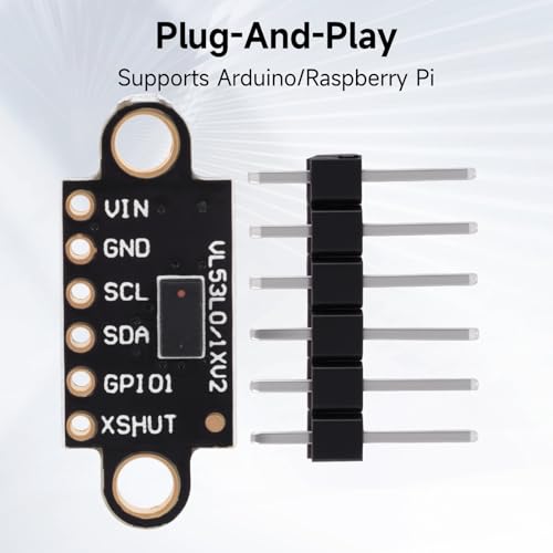 5 Pcs VL53L0X Lidar Sensor 2m Range High Precision Single-Point Distance Sensor Compact Lightweight ToF Module with I2C Interface for Arduino Raspberry Pi Robot IoT Projects Smart Homes GY-VL53L0XV2 - Image 5