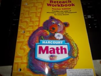 Harcourt Math: Reteach Workbook Teacher Edition Grade 1