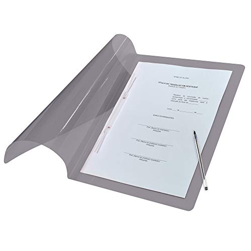 Pasta Grampo Trilho, Dac, Pasta Grampo Trilho 606Pp-Fm, Fumê, 606Pp-Fm