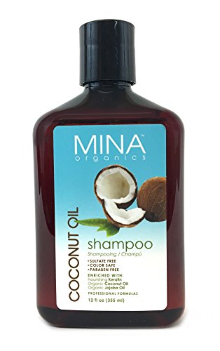 Coconut Oil Moisturizing Shampoo 12 ounce (Paraben FREE) by Mina Organics. Factory Fresh!