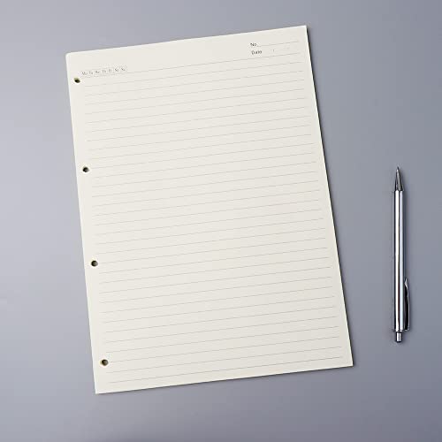 Papier ligné A4 perforé anti-bavure, pack de 3 recharges pour carnet de notes A4 - 5