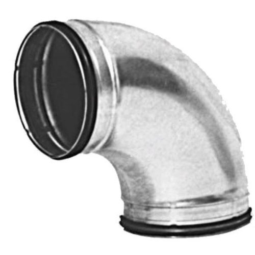 Metal Ducting 90 Degree Bend 100mm / 4 inch with Rubber Seal