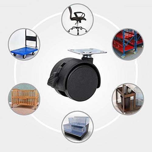 PEAK-EU 4X Furniture Swivel Castors Moving Caster Wheels with Brake Heavy Duty Swivel Wheels for Furniture Castors up to 120kg