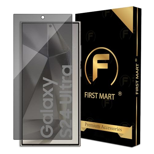 Image of FIRST MART Matte Privacy Tempered Glass for Samsung Galaxy S24 Ultra | Anti-Spy, Anti-Glare 9H Screen Protector, Edge-to-Edge, Case-Friendly, Anti-Fingerprint | Pack of 1