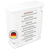 Kerpers® Pastillero para 7 días con 4 compartimentos cada uno, caja para guardar pastillas