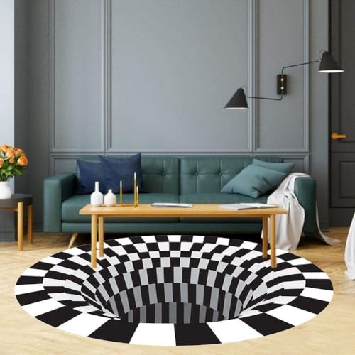 Tapis moderne antidérapant et durable à effet optique