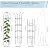 DEVISEFUN 100% Metal Trellis for Climbing Plants Outdoor 6.6ft 1PK,Garden Obelisk Trellis for Potted Plants Indoor with Ties and Butterflies,Plant Support for Clematis Tomato Cucumber Ivy Rose