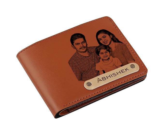 laser guru Wallet for Men with Name and Picture, customised PU Leather Wallet and Card Holder for Giftings to Husband, Brother, Father or Friend. Personalised Gift Hamper. A Personalized Gift.-picture-11