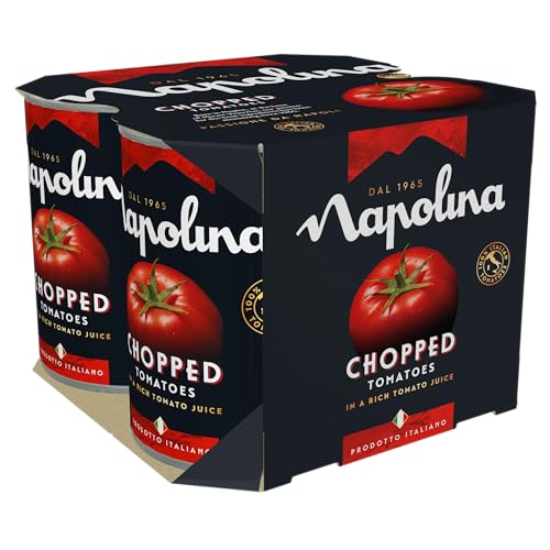 Napolina Chopped Tomatoes, 400g (Pack of 4)