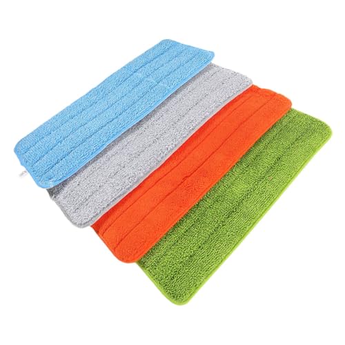 HAMPPLIES 4Piezas Uds Almohadillas De Limpieza Para Trapeador Recambios De Microfibra Para Fregona Paños De Repuesto Para Limpieza De Pisos Colores