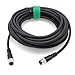 HangTon M12 4 Pin Male to 4 Pin Female A Coded Waterproof Shield Cable for Sensor Actuator Industrial Automation, Device Network DeviceNet, CANopen, IO Link, Profibus 10m