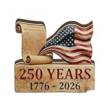 2026 Exclusiva joya de madera para 250 Aniversario, única como elegante para tu apartamento (marrón, 15 cm)