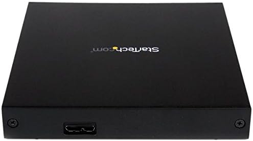 StarTech.com USB 3.0 to Slimline SATA ODD Enclosure for Blu-ray & DVD ROM drives - Portable Optical Disk Drive Enclosure - Solid Aluminum (SLSODDU33B),Black