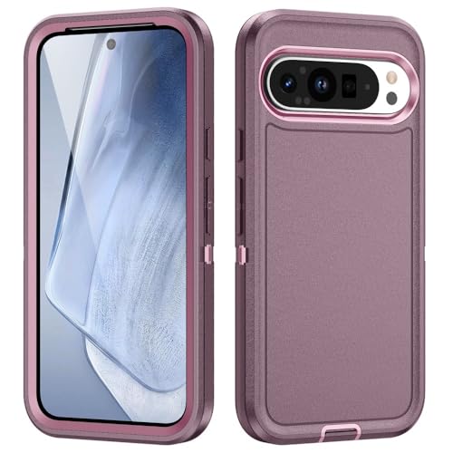 Coque Google Pixel 9 Pro XL rigide silicone antichoc violet rose