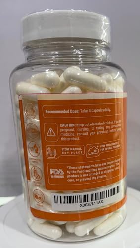 Fortematic USA'S Most Fiber Rich Supplement 120 Capsules Mega Dose 3000mg Blend Psyllium Husk, Aloe Vera, Chia Seed & Flaxseed Powder Gut Health, Cleanliness, Constipation