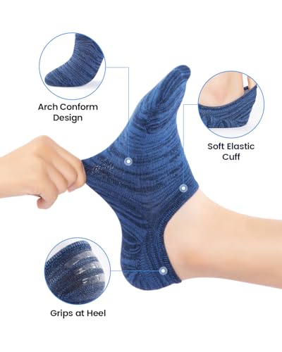 Image of IDEGG No Show Socks Women 10 Pairs Low Cut Anti-Slid Novelty Athletic Casual Invisible Liner Socks