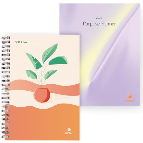 Switch Research Self-Love Journal & Purpose Planner for Growth Collection – 91-Day Self-Care journal & 31-Day undated Planner – Therapist Recommended Tools for Mindfulness, Gratitude & Personal Growth
