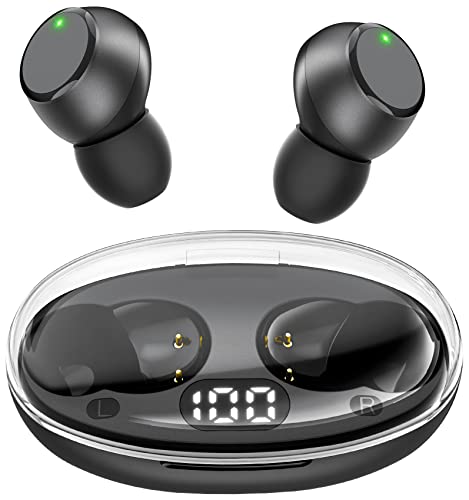 ZINGBIRD Bluetooth 5.0 auriculares inalámbricos mini auriculares micrófono incorporado estéreo 35 horas de juego en el oído auricular inmersivo Premium sonido IPX5 impermeable con caso de carga