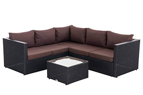 CLP Polyrattan Lounge-Set Genero l Garten-Set Mit 5 Sitzplätzen l Komplett-Set: 3er Sofa + 2er Sofa + Tisch I Garnitur… – Bild 3