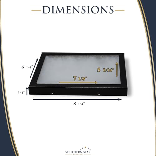 Southern Star Displays Riker Display Case 8 x 6 x 0.75 for Collectibles Jewelry Arrowheads Trade Shows