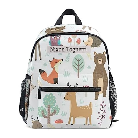 OREZI Custom Kids Name Toddler Backpack,Personalized Backpack with Name/Text Daycare Bag,Cus Color Cover