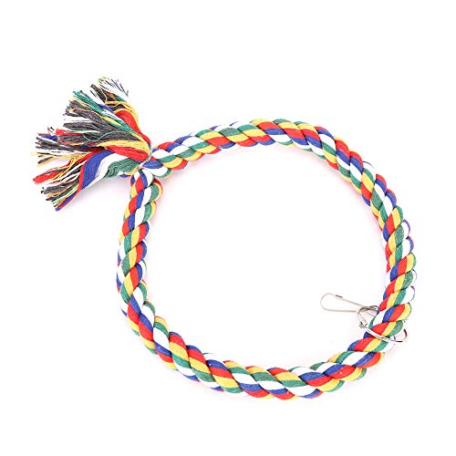 YOUTHINK Ringos Coloridos de Escalada Birdsperch Data de Algodão Torta de Corda para Pássaros Pequen