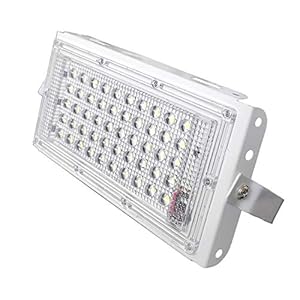 A & Y 50Watts Ultra Thin Slim IP65 LED Flood Outdoor Cool Day Waterproof Rectangular Sinope Light (White)