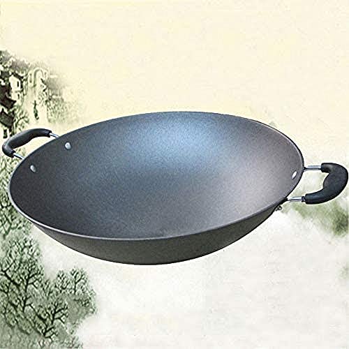 Wok de hierro fundido sin recubrimiento 34 cm miniatura 4
