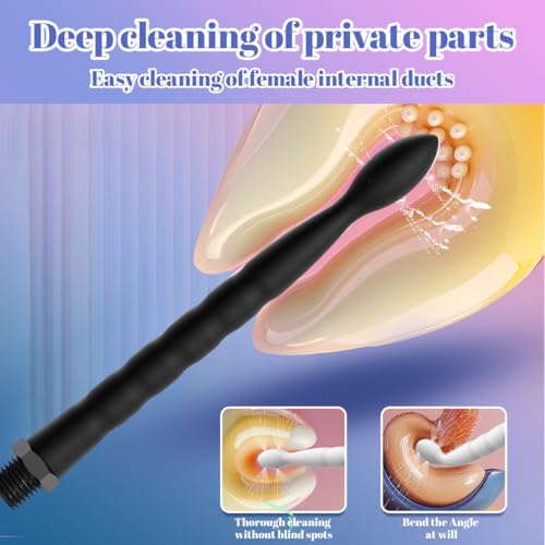 YOFDAL 1 Pièce Lavement Douche Anus,8 Trous Silicone Buse de Douche en Silicone,Pour la Pénétration Anale,Pour Hommes Femmes Couples(noir) – vue 6
