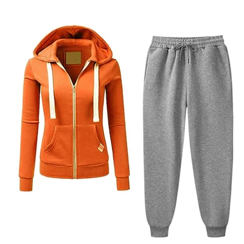 Firzero Athletic Sets for Women 2 Piece Long Sleeve Tracksuit Set 2 Piece Sweatsuit Outfits Long Sleeve Zip Up Lounge Jogger Set with Pocket