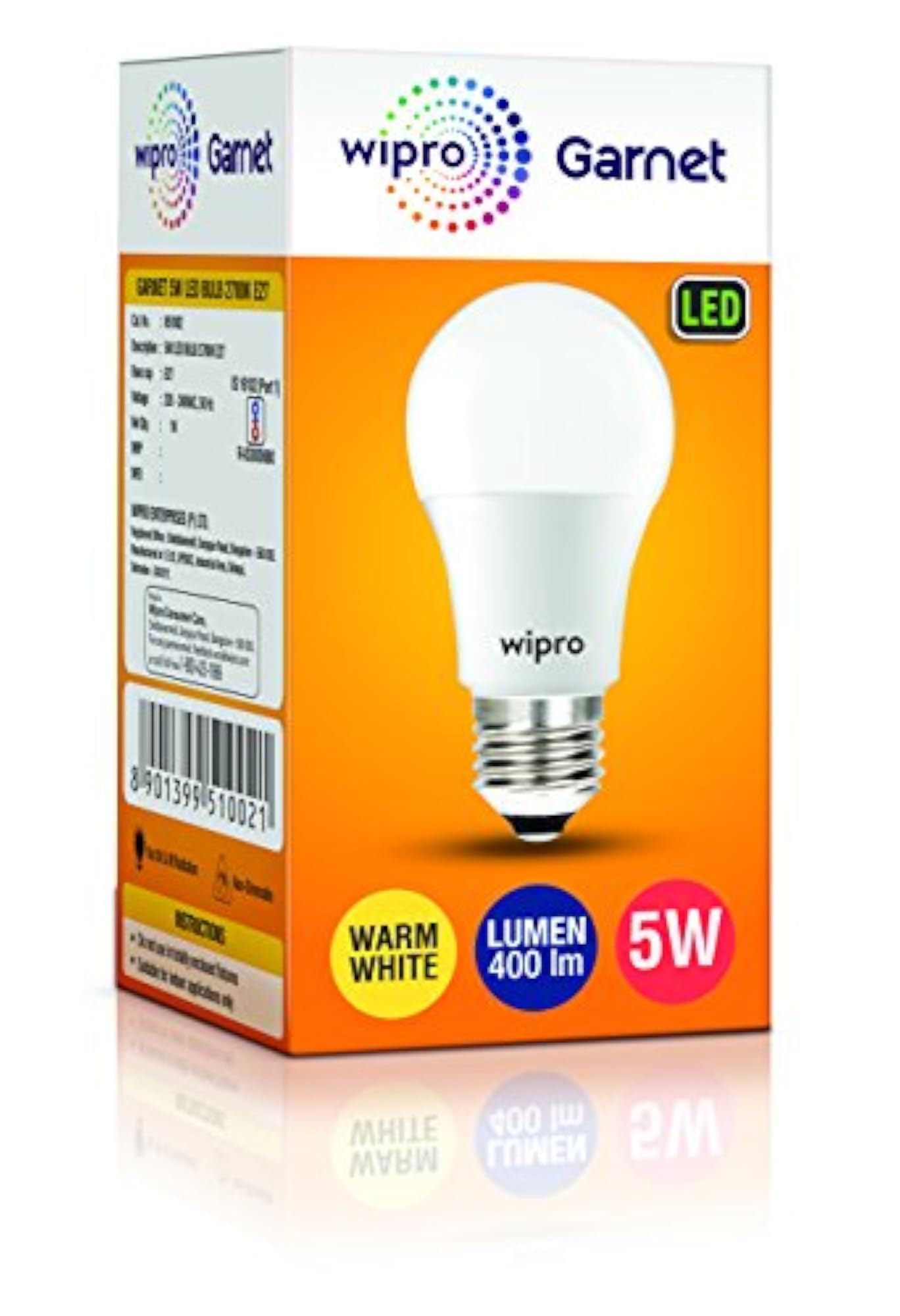 5W LED Bulb for Home & Office, Warm White E27 Base