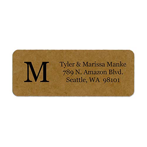 Personalized Return Address Labels - 510 Labels - Made in The U.S.A (Kraft)