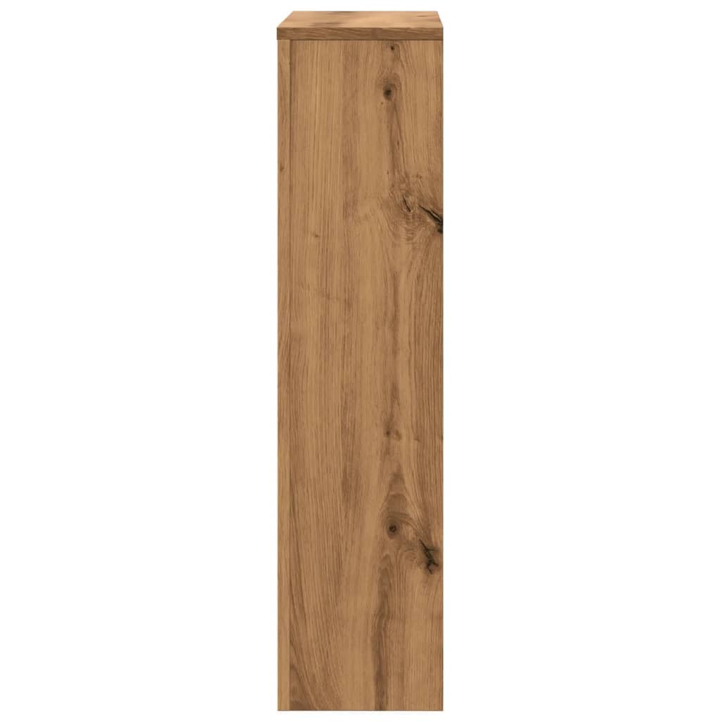 Brokky Copertura Termosifone Rovere Artigianale 78x20x82cm in Legno-Copritermosifone a Doghe Moderno ed Elegante per la Casa,in MDF e Acciaio