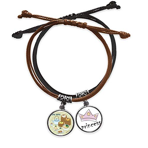 Pulsera de dim sum estilo Hong Kong el regalo original de cuero para mujer