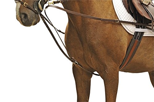 Rênes en acier inoxydable HKM Pfote-und-huf S marron pour la balade
