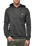 Indicode Herren Gilmore Sweatshirt mit Kapuze | Hoodie Kapuzenpullover für Männer Black Mix M