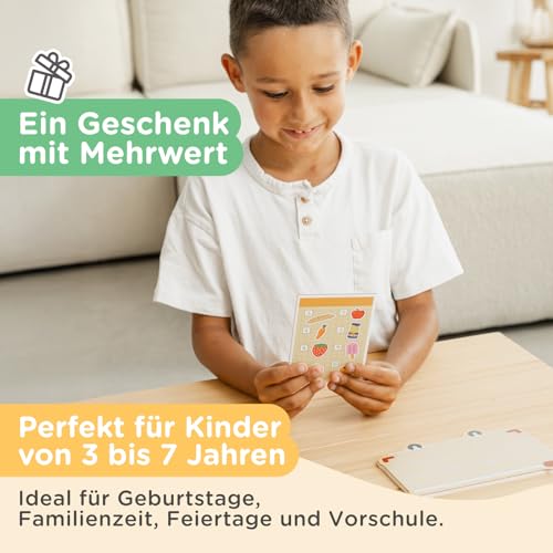 Nene Toys Meine Einkaufsliste – Lernspiel für Kinder zum Zählen, Zuordnen & Merken ab 3 Jahren – Montessori Memospiel aus Holz mit Magneten – Brettspiel Geschenk 3 4 5 6 7 Jahre für Jungen & Mädchen