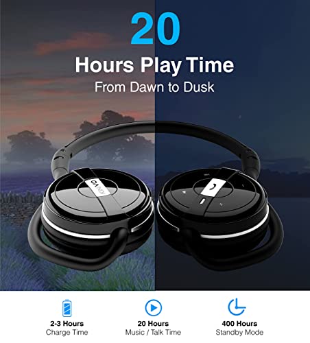 Kinivo Bth240 Bluetooth Headphones With Btd-400 Usb Bluetooth Pc Adapter (Black, Bluetooth 4.0, Compatible With Windows, Raspberry Pi, Linux, On-Ear, Hands-Free Calling, Built-In Mic, Foldable) #TOP5