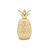 W&P Pineapple Tumbler | Gold, 12 Ounce | Craft Cocktail Glass, Mid Century Modern Designer Bar Accessories