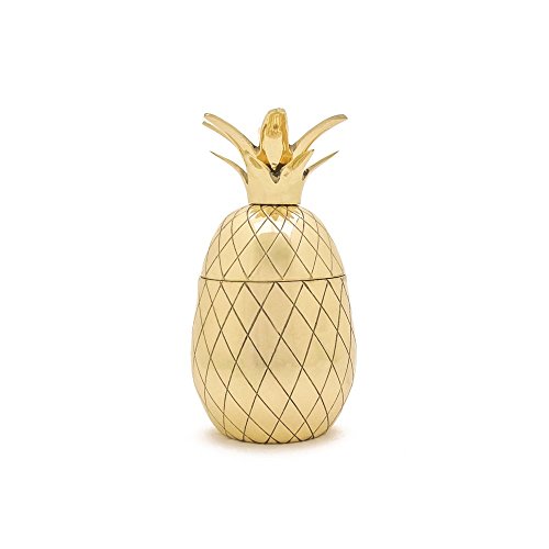 W&P Pineapple Tumbler | Gold, 12 Ounce | Craft Cocktail Glass, Mid Century Modern Designer Bar Accessories