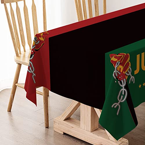 Hafangry Juneteenth Tablecloth June 19 1865 African American Freedom Day Independence Day Celebration Indoor Outdoor Party Table Cloth Kitchen Dining Room Table Cover Decoration #TOP3