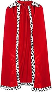 SATINIOR King Robe Queen Robe Cosplay Costume Stage Performances for Halloween Costume Party Accessory Red Robe (Adult Size)