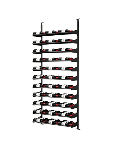 Soporte modular horizontal para 99 botellas, negro