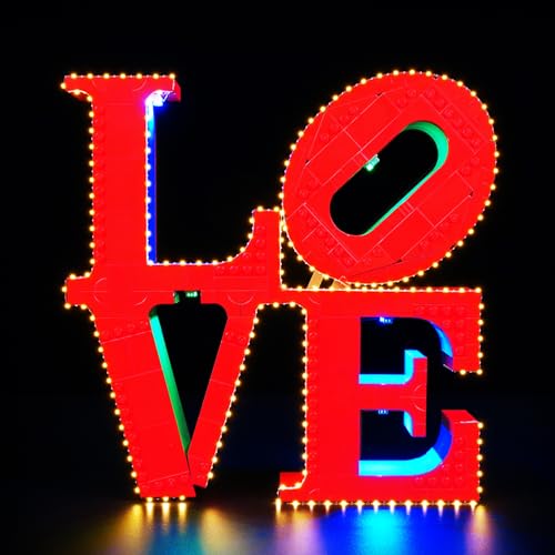 BRIKSMAX 2.0 Light Kit for LEGO Art Love Sculpture - Innovative LED Lighting Compatible with LEGO 31214 Building Set (Not Included)