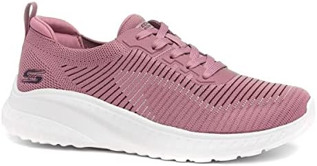 Skechers BOBS Women's Bobs Squad Chaos Sneaker, Mauve/Multi, 9.5 | Image 7