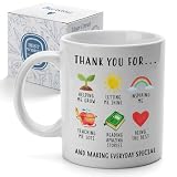 Palasarkaaa Thank You for Helping Me Grow Coffee Mug 11oz- Appreciation Graduation Gifts for Teacher Mom Grandma Women from Student Friends Family and Coworker, Birthday Thank You Gifts