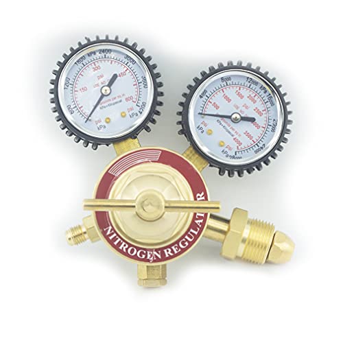Rx Weld Nitrogen Regulator With 0-600 Psi Delivery Pressure Equipment Brass Inlet Outlet Connection Gauges,Great For Hvac Purging, Brazing And Soldering #TOP3